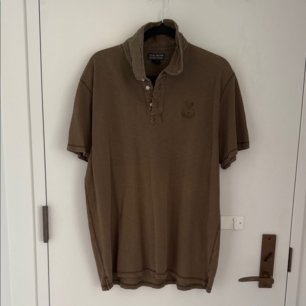 Vintage Lucky Brand Brown Polo Shirt